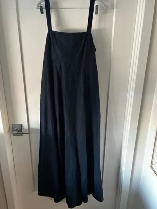 Abercrombie & Fitch Premium Linen Bow Back Maxi Dress XS PETITE - Picture 8 of 11